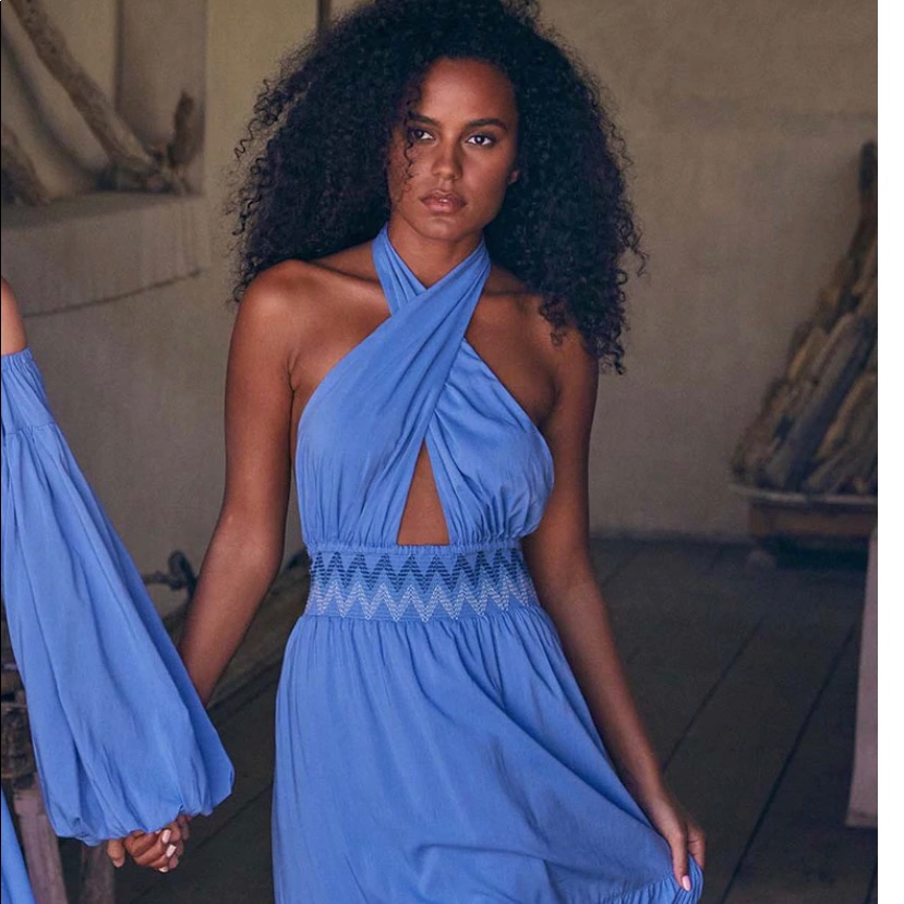 Karolina Dress Misa Los Angeles In Blue